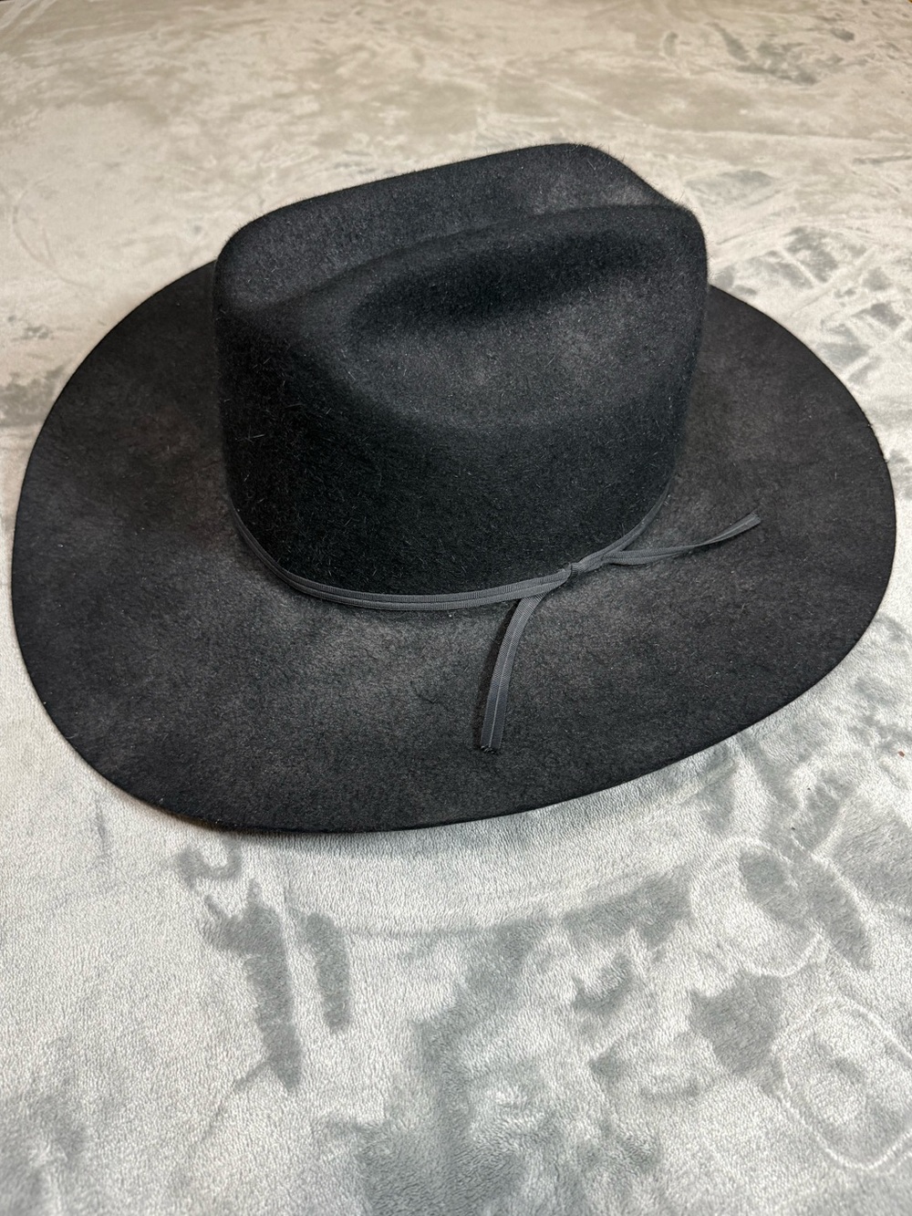 Eddy Bros 5x Felt Black Cowboy Hat Size 7 1/2 Size 60 Made In USA Like New